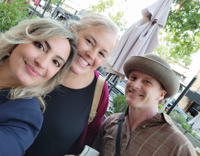 selfie at launch party