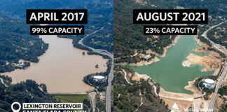 lexington reservoir 2017 2021 valley water drought