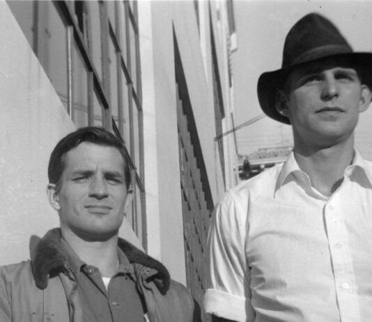 Jack Kerouac left his light in Los Gatos Jack Kerouac and Al Hinkle in 1952