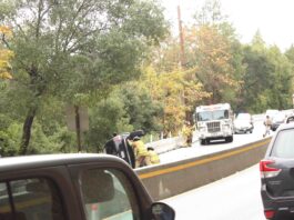 As Rain Returns, Vehicle Flips on Highway 17 overturned vehicle