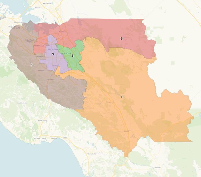 90195 map santa clara county board of supervisors cindy chavez redistricting