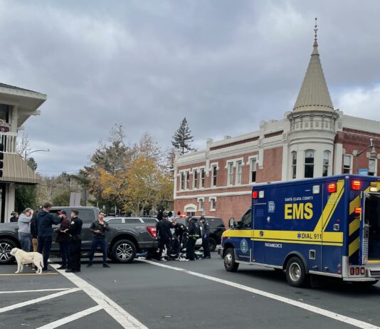 EMS dispatched downtown Los Gatos to assist with Christmas Eve medical emergency First Responders in Los Gatos