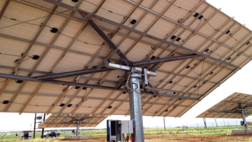 underside of a solar panel