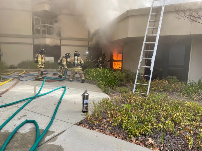 commercial building fire