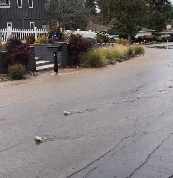 water over the road