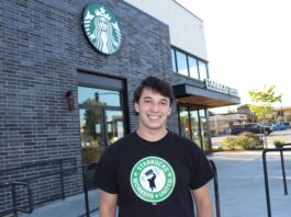 Joe Thompson at Starbucks in Santa Cruz