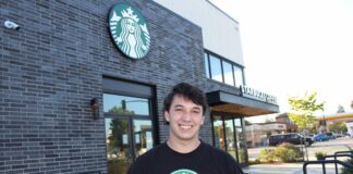 Joe Thompson at Starbucks in Santa Cruz