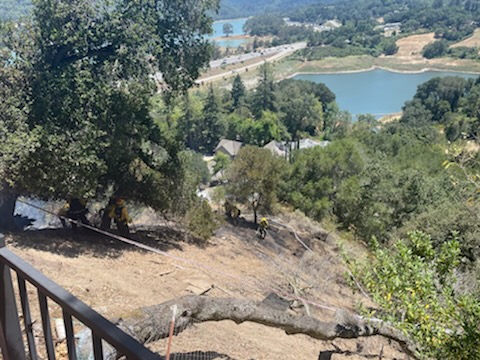 fire near Lexington Reservoir