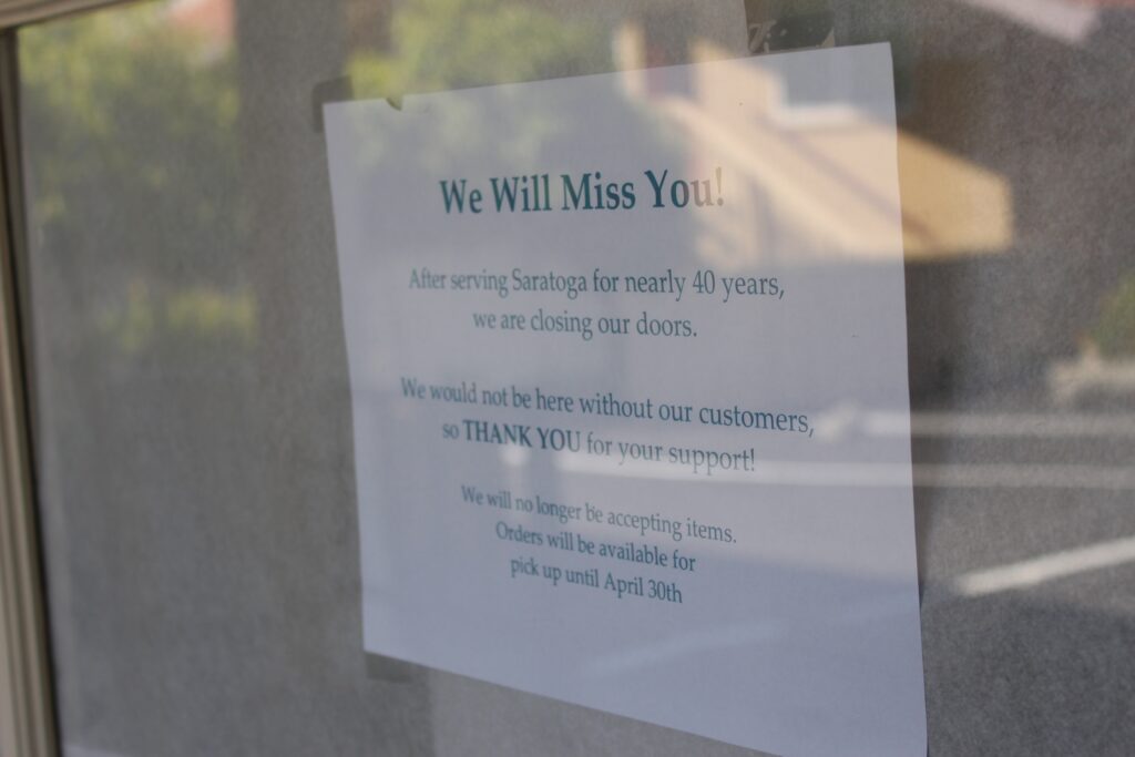 We Will Miss You sign