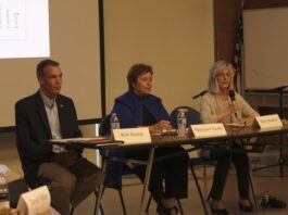 three candidates at forum