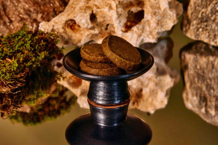 on a pedestal