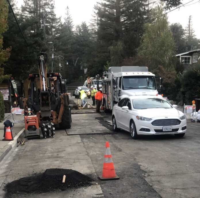 Water Main Construction Work