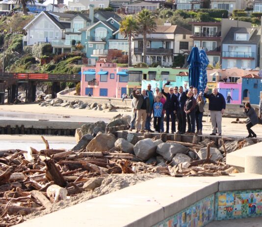Biden and Newsom wave