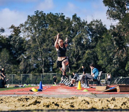 Los Gatos girls track and field running, throwing well