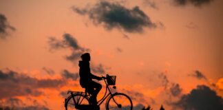 sunset biker