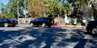 presidential motorcade in Los Gatos