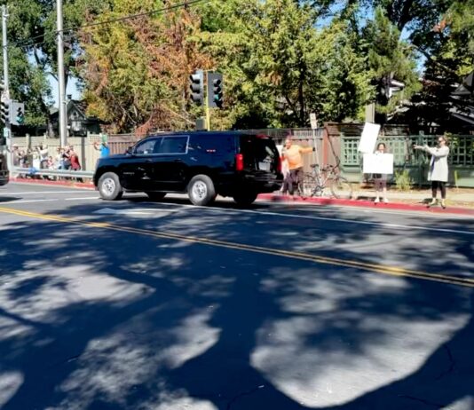 presidential motorcade in Los Gatos