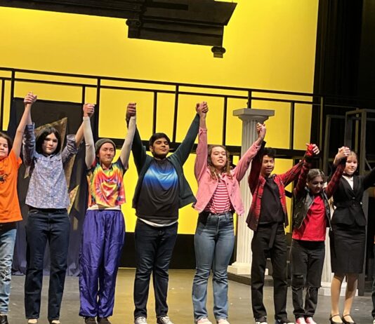 The Lightning Thief opening night curtain call