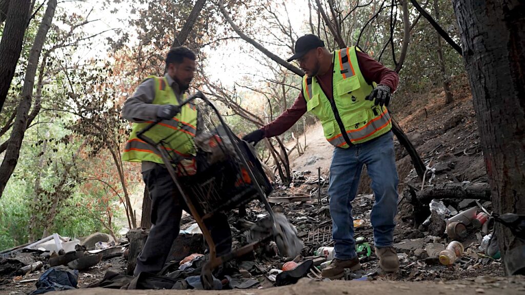 Valley Water crew cleans up