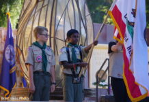 Boy Scouts at 9/11 memorial in Los Gatos