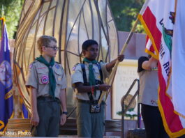 Boy Scouts at 9/11 memorial in Los Gatos