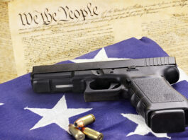 gun rights in America illustration