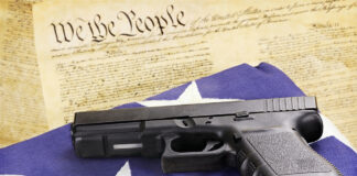 gun rights in America illustration