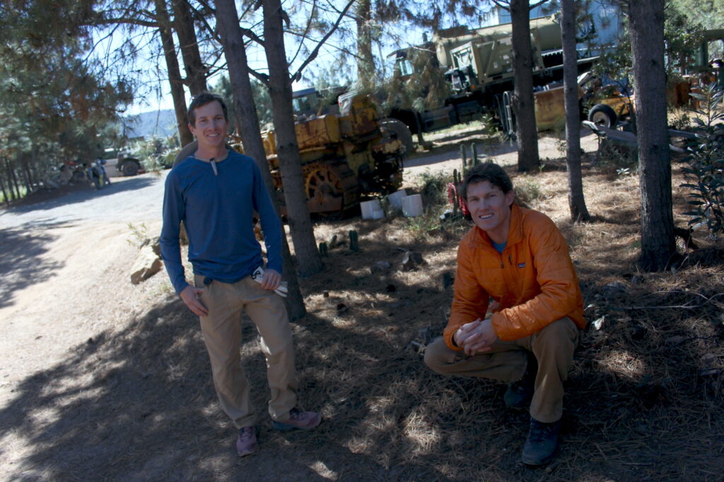 rob and jesse in the shade