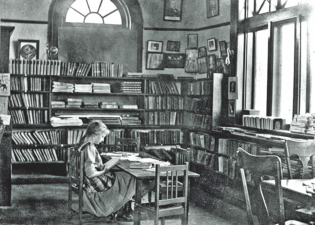 girl in the library