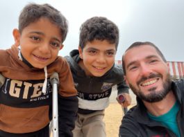 In Gaza with smiling boys