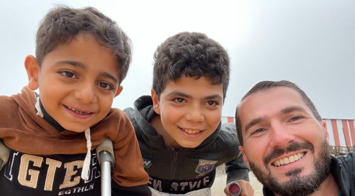 In Gaza with smiling boys