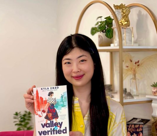 author with book