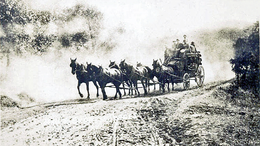 historical photo of stagecoach