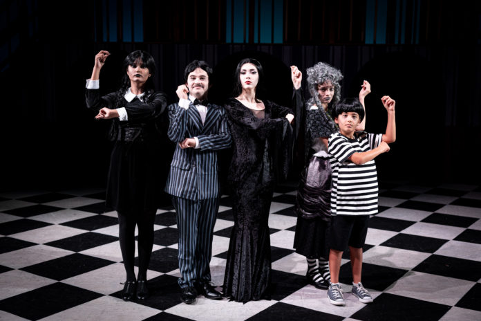 The Addams Family cast in costume