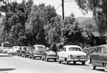 traffic jam - old photograph