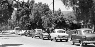 traffic jam - old photograph