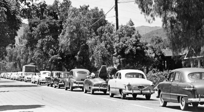 traffic jam - old photograph