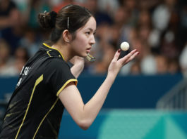 Table tennis player from Campbell makes viral Olympics debut Rachel Sung with ping-pong ball
