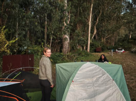 REI tent and people