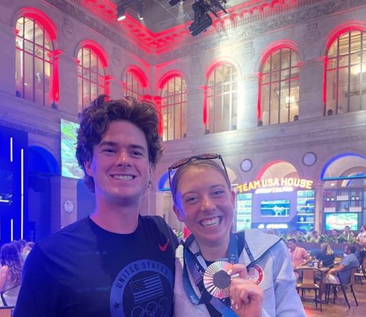 silver medalist with brother