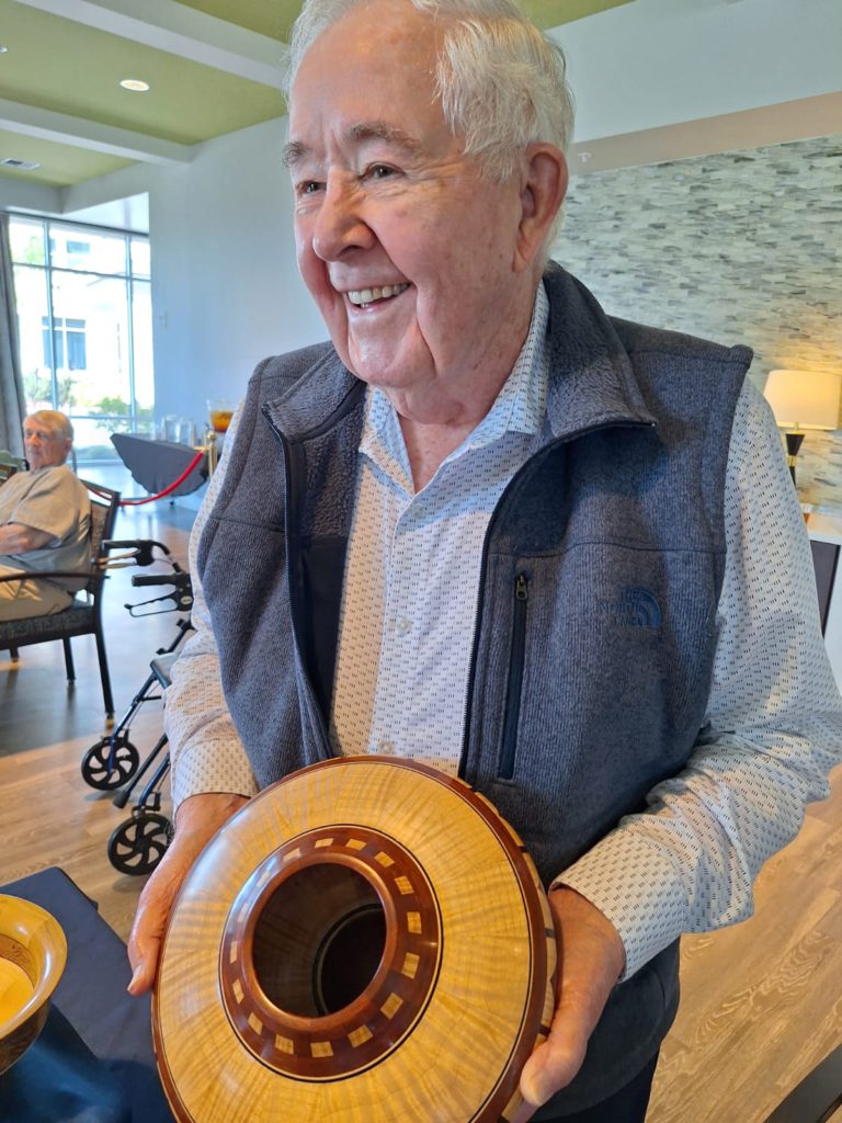 Bob MacQuarrie with carving