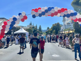 balloon arch overhead