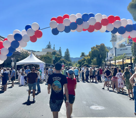 balloon arch overhead