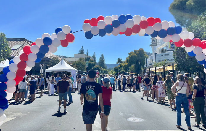 balloon arch overhead