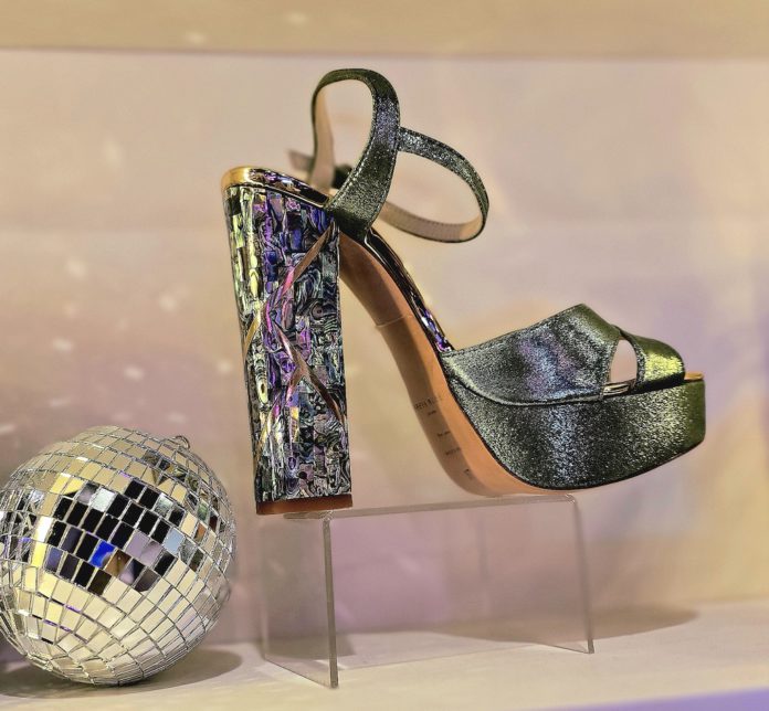 disco ball and shoe