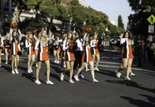 Cheer team marches through Los Gatos