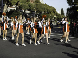 Cheer team marches through Los Gatos