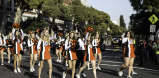 Cheer team marches through Los Gatos