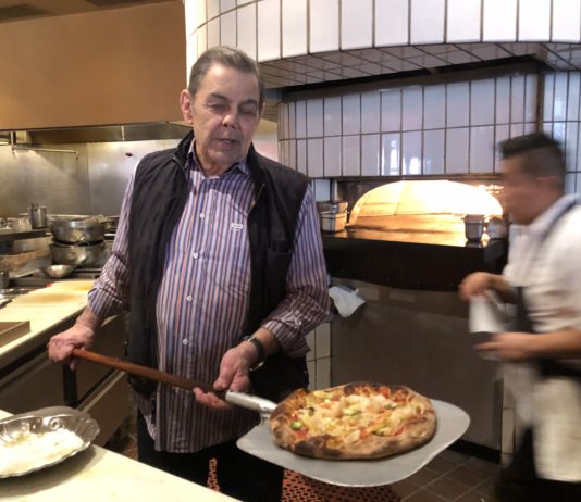 Paul Matulich with pizza