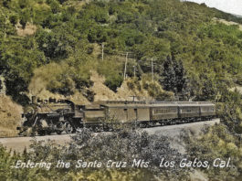 railroad line through the mountains